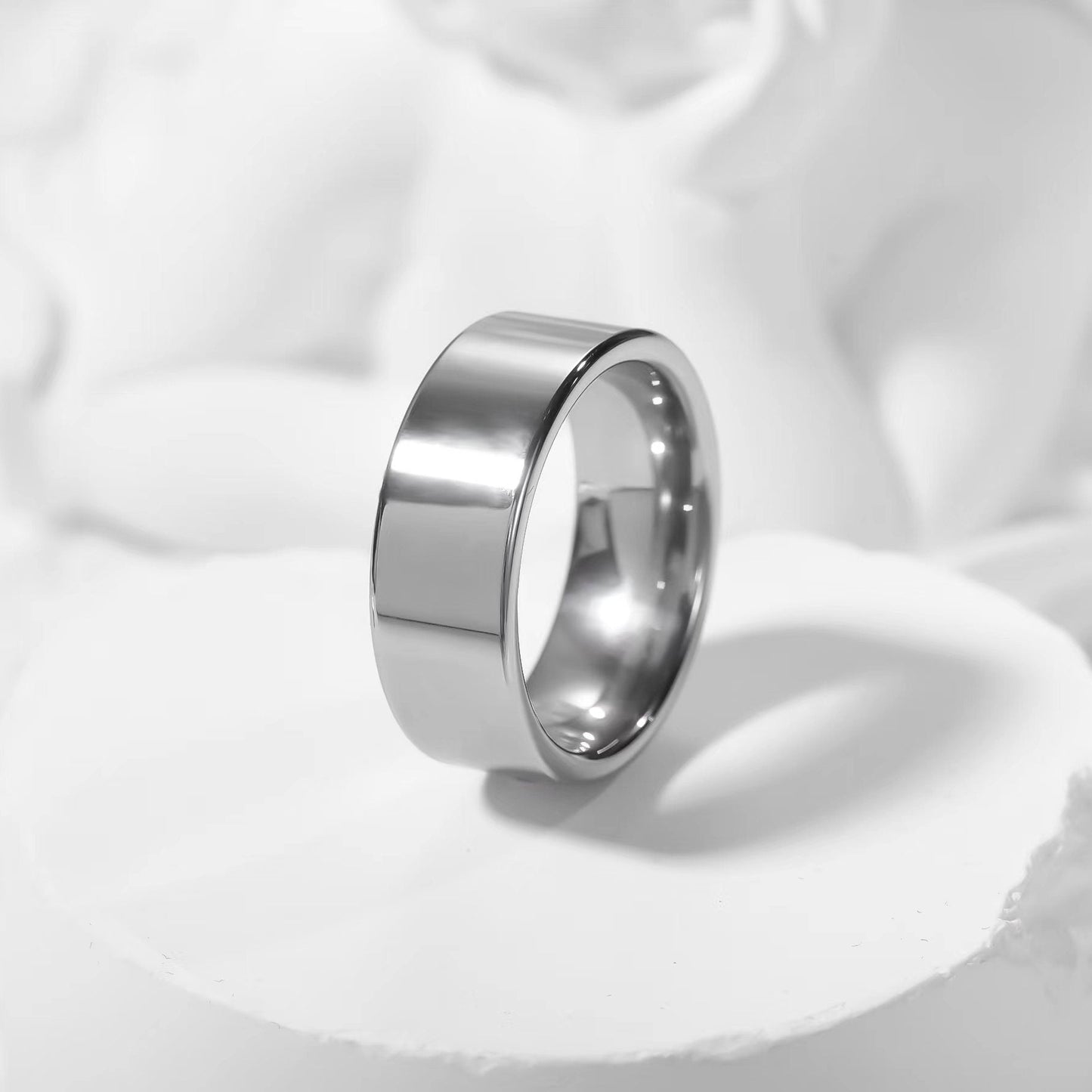 Stylish Tungsten Wedding Bands Silver Ring