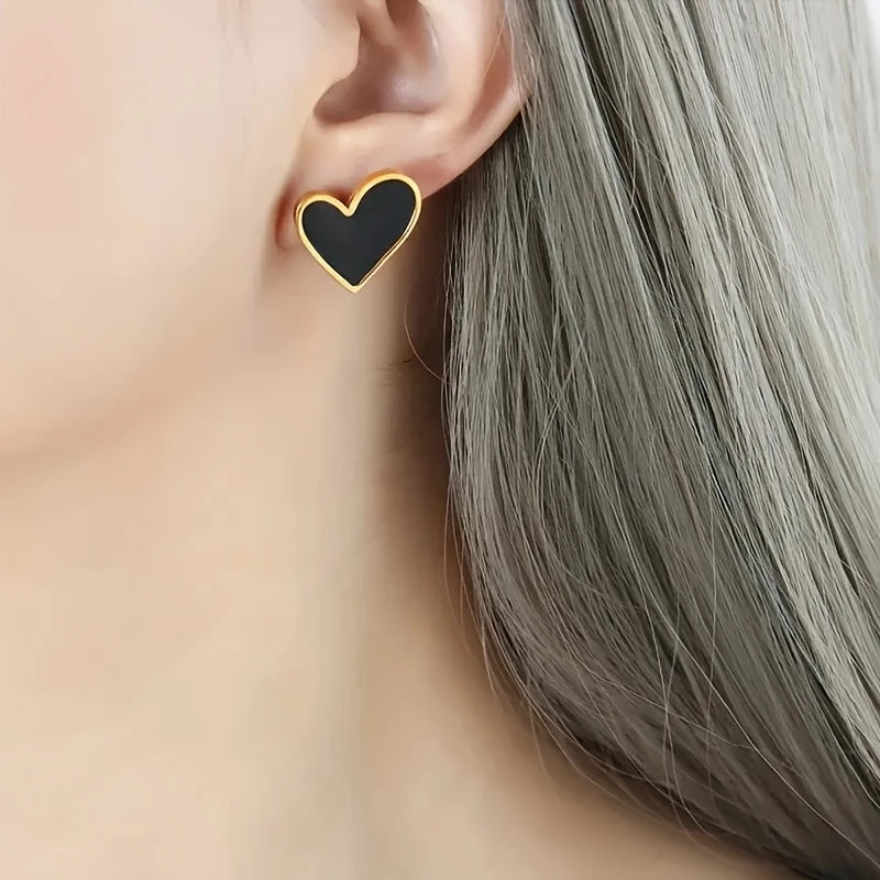 14K Gold Plated Heart Earrings for Women – stylish affordable artificial jewellery in Pakistan