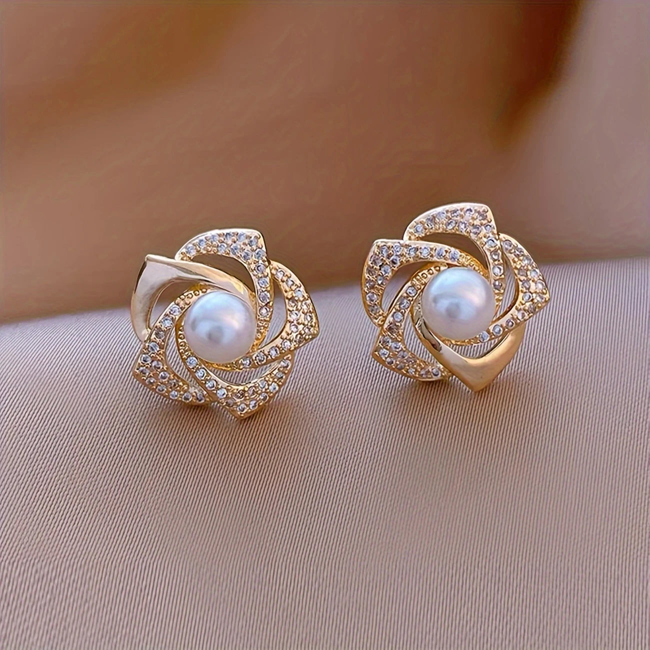 Women's French-style pearl earrings – 5 pair combo available online in Pakistan