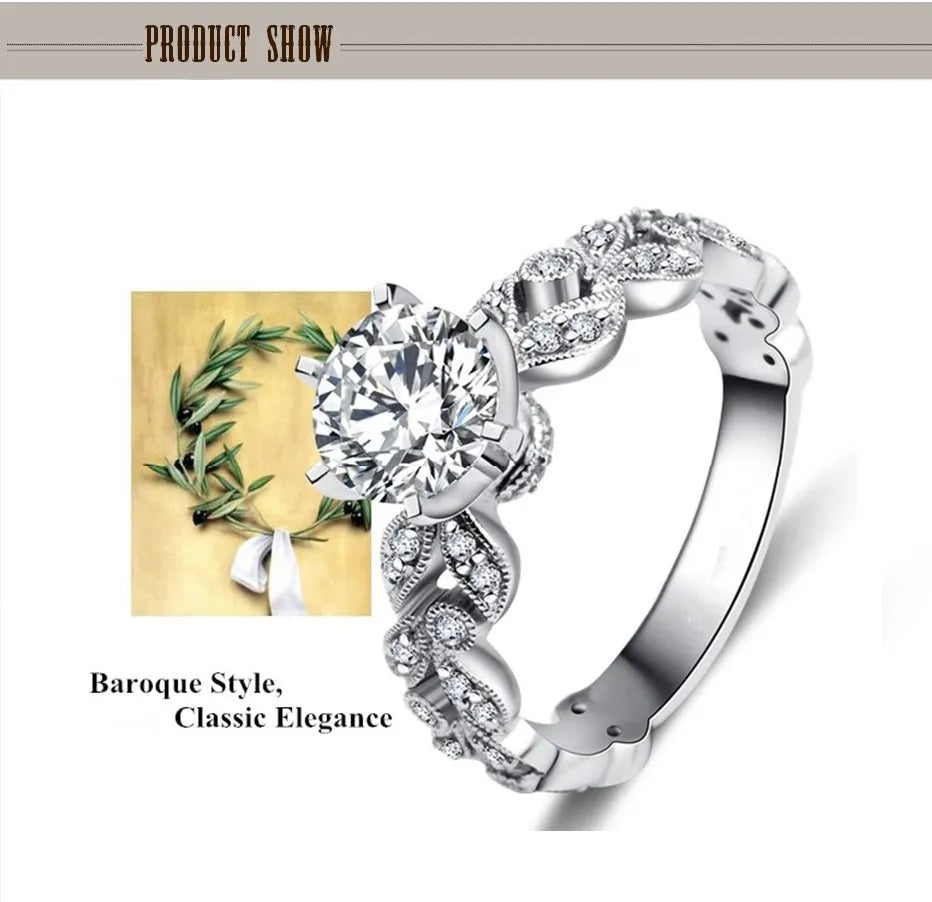Baroque-style zircon ring with vintage brass setting β Shop now at Artificial Jewellery Online in Pakistan