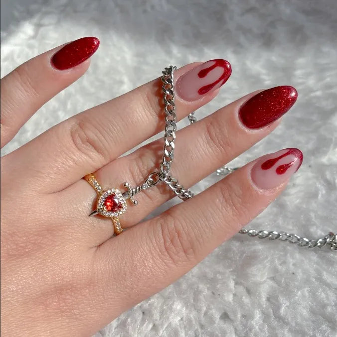 Couple wearing Heart Ring & Sword Bracelet – Exclusive matching set from Artificial Jewellery Online in Pakistan