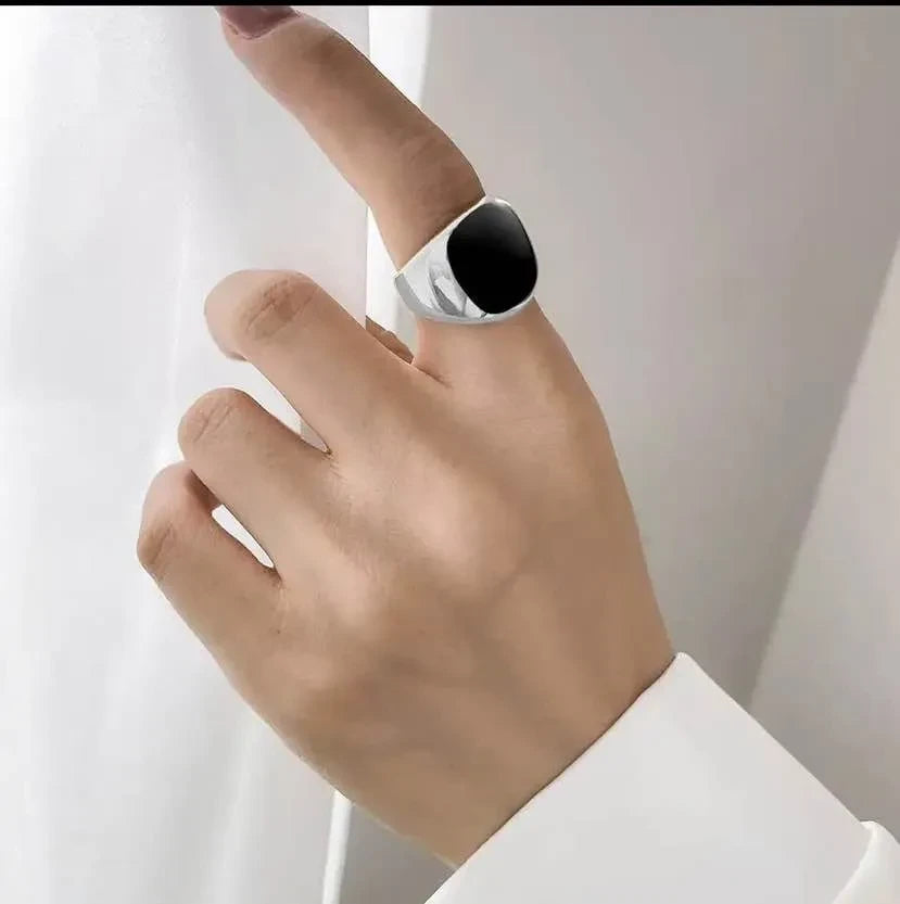 Black Square Ring For Men2