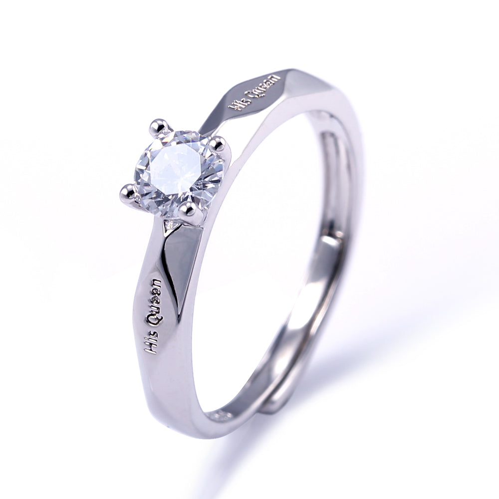 His Queen Her King couple rings set made of brass and zircon, perfect gift for couples His – Artificial Jewellery Online in Pakistan