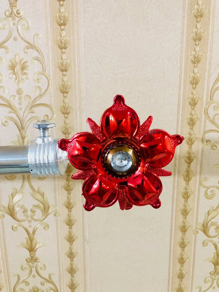 red curtain rod holder