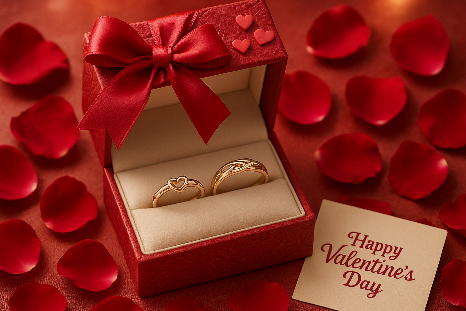 valentine ring gift Pakistan, gift box for couple rings PK