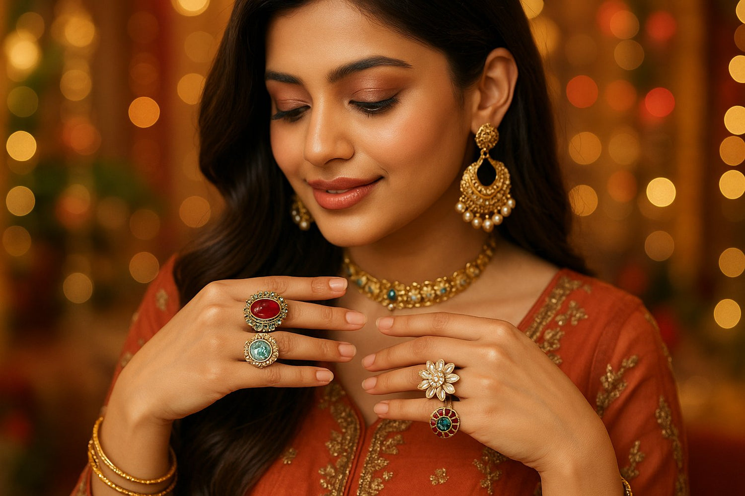 party wear jewellery Pakistan, affordable fashion rings PK