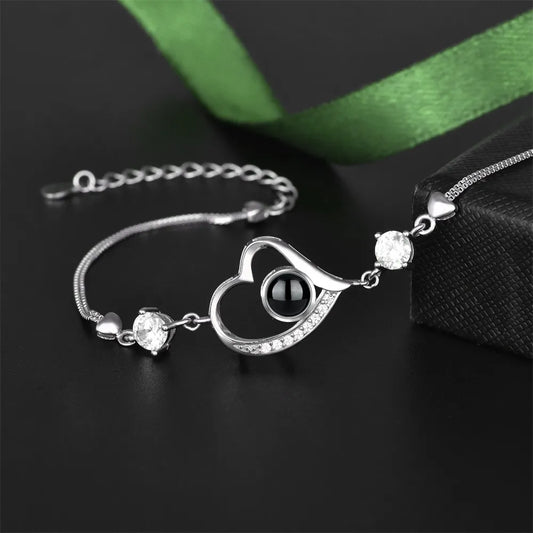 100 Languages I Love You Heart Projection Bracelet for Women – Gulnaz Fashion Premium Jewelry in Pakistan