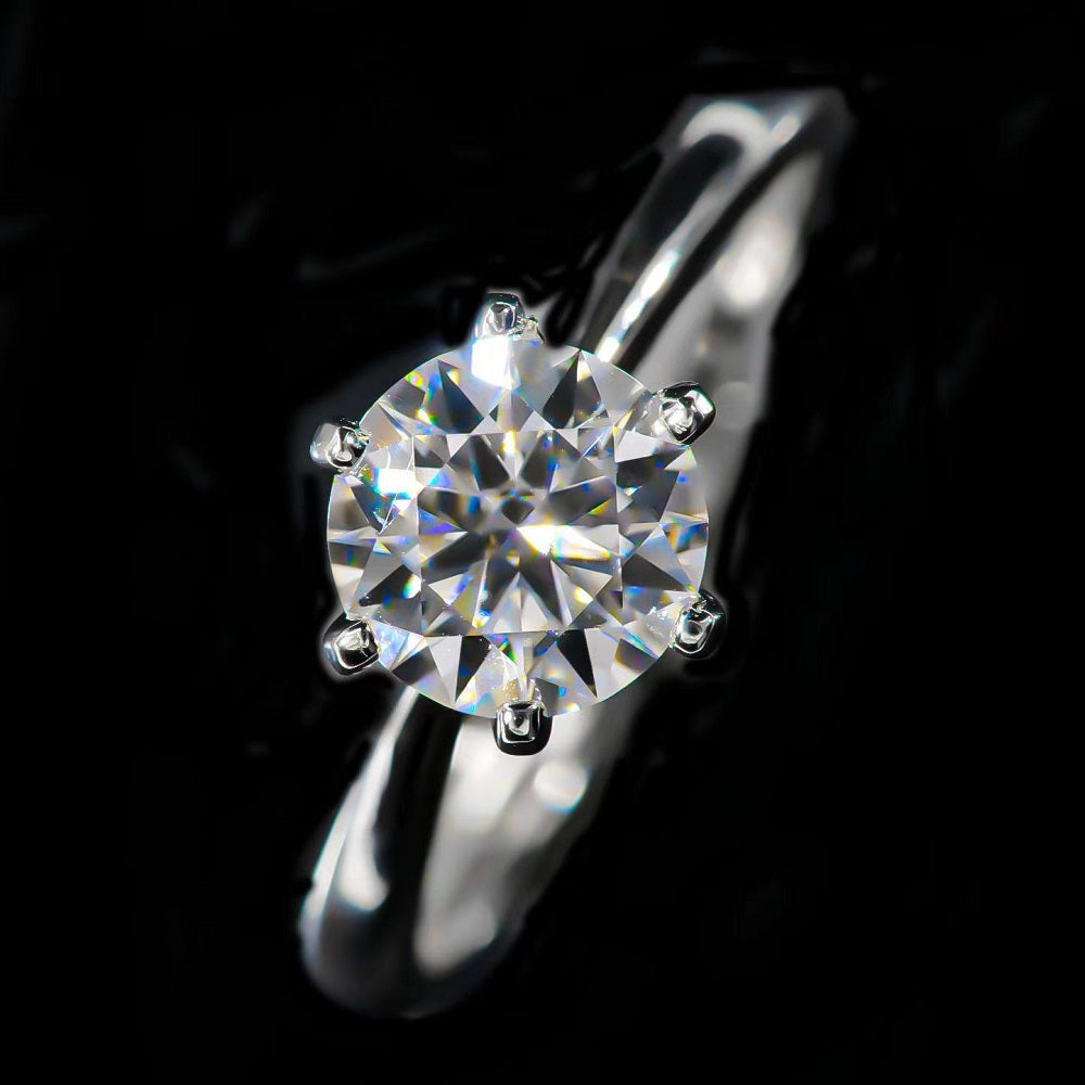 Elegant moissanite ring in S925 silver with adjustable band – artificial jewellery online in Pakistan