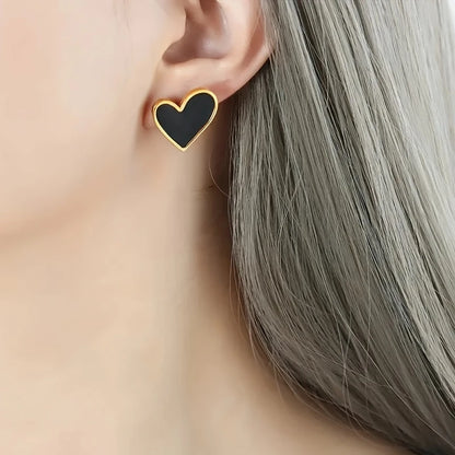 14K Gold Plated Heart Earrings for Women – stylish affordable artificial jewellery in Pakistan
