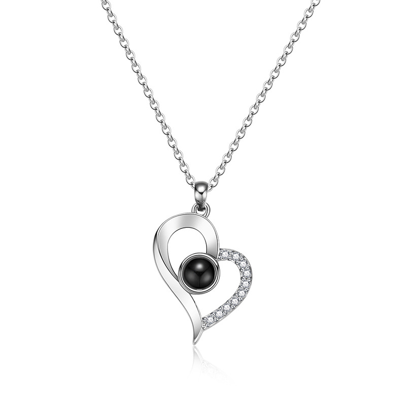Necklace being worn, projecting 'I Love You' message – meaningful gift in artificial jewellery online in Pakistan.