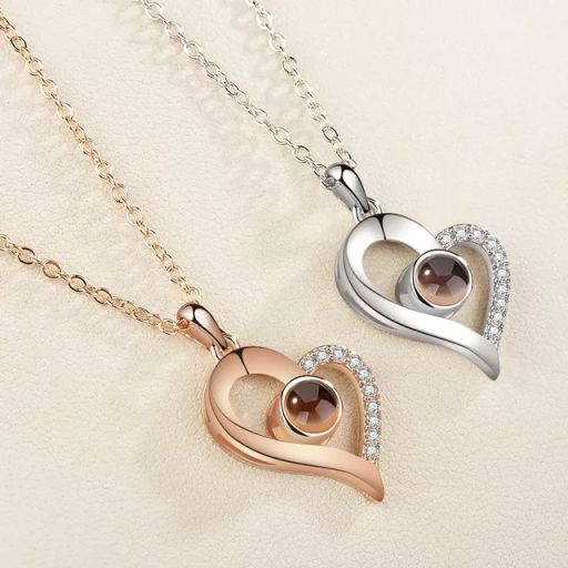 Packaging of the 100 Ways to Say 'I Love You' necklace – perfect romantic gift from Eva & Esh’s artificial jewellery online in Pakistan collection.