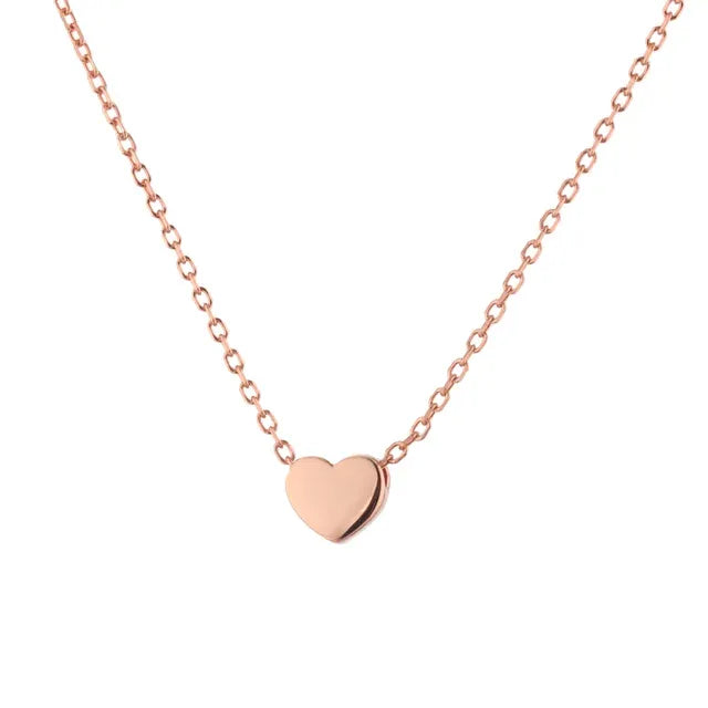 Close-up of the rose gold heart pendant showing smooth edges and polished shine. Stylish pick from the best jewelry store online in Pakistan.