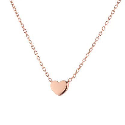 Elegant Heart Necklace in Rose Gold