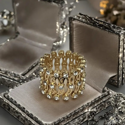 Creative 2 in 1 ring bracelet design displayed on hand – Best Jewelry Store Online in Pakistan