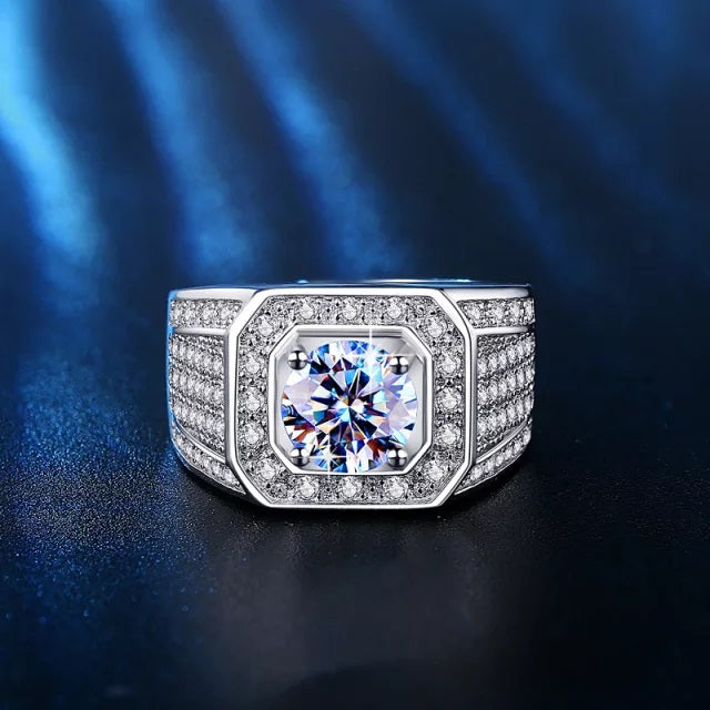 Bold Radiance Adjustable Zircon Big Stone Ring for Men made of brass and zircon, available in sizes US 7 to 9 – Artificial Jewellery Online in Pakistan - S2