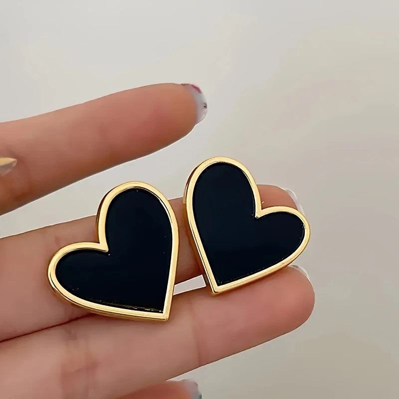 Daily & Party Wear Heart Stud Earrings – trendy affordable artificial jewellery in Pakistan