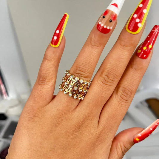 2 in 1 stretchable ring and bracelet in gold finish – Best Jewelry Store Online in Pakistan

