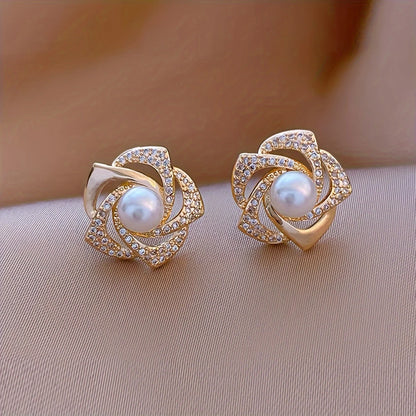 Women's French-style pearl earrings – 5 pair combo available online in Pakistan