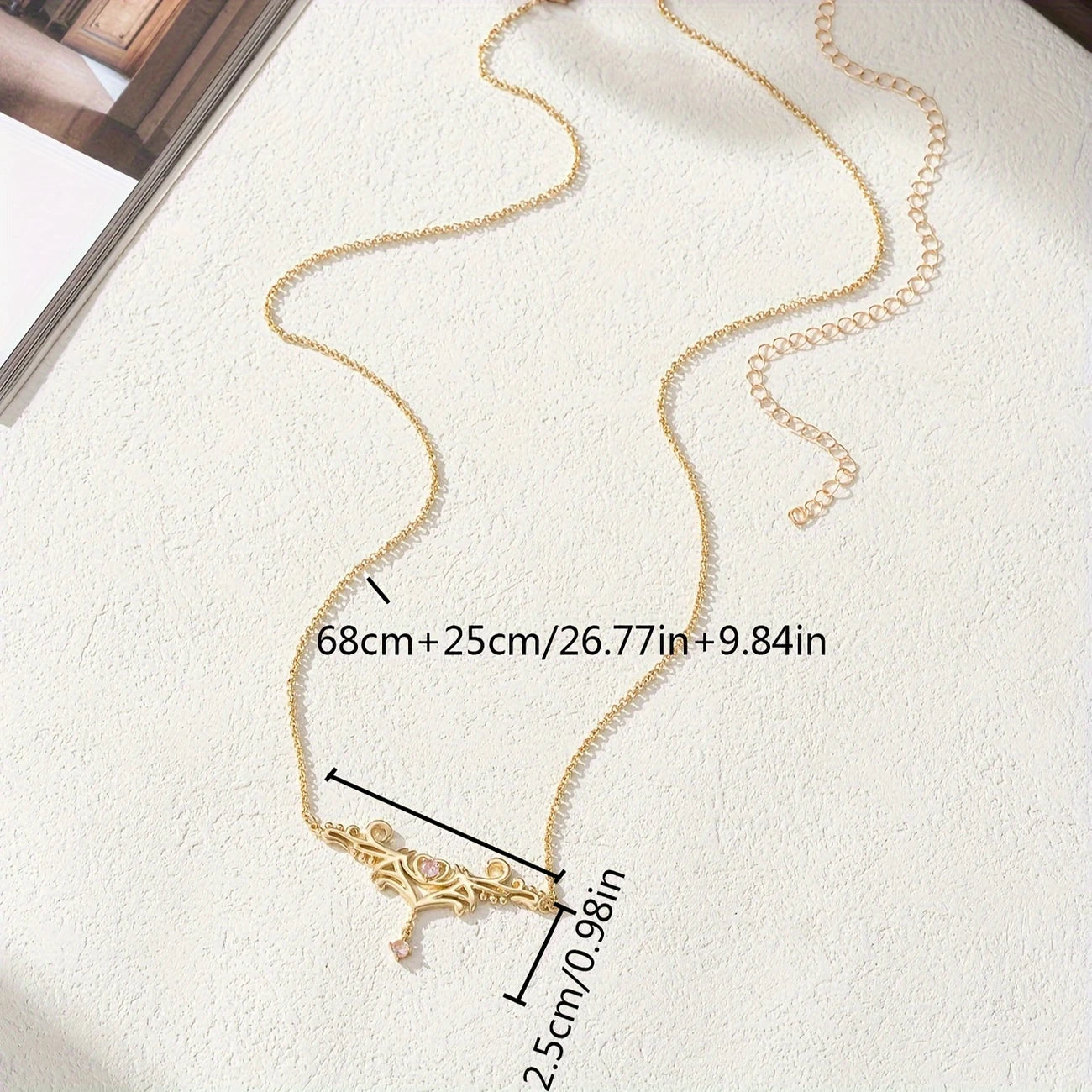 Side view of waist chain showing delicate copper links and synthetic zircon stones – festival-ready jewellery for women.