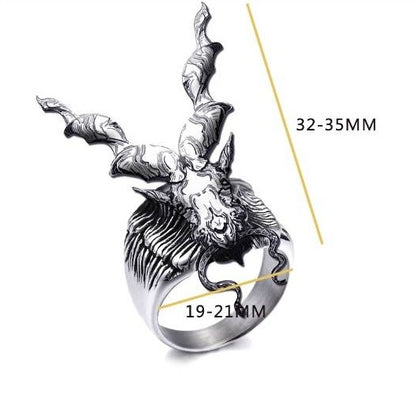 Symbol of Strength – Elegant Markhor Ring for Men made from alloy, available in US sizes 7 to 11 – Artificial Jewellery Online in Pakistan