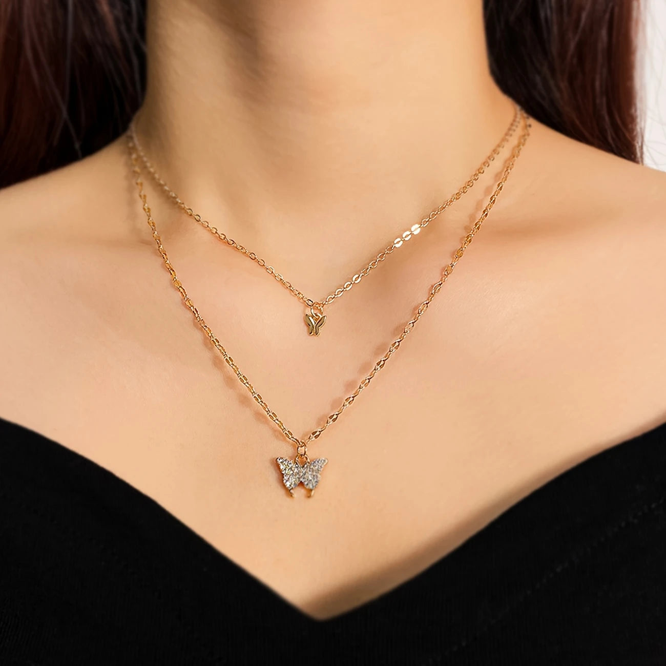 Vintage Minimalist Necklace with Sparkling Stones – Party Accessory by Eva & Esh