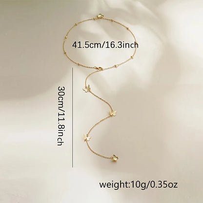Minimalist body chain with bow pendant – affordable artificial jewellery in Pakistan