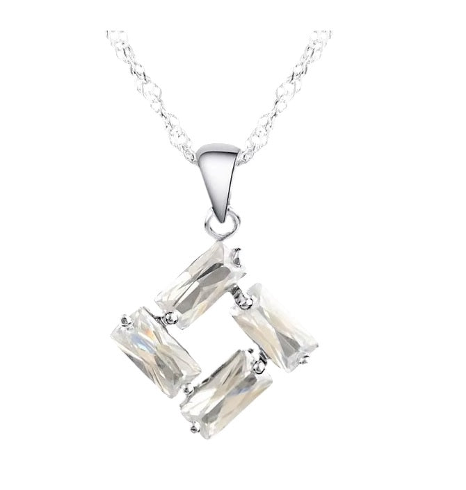 Stylish Brick 925 Silver Jewelry Set – Modern & Elegant