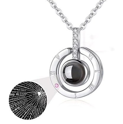 I Love You in 100 Languages Round Projection Necklace silver 1 – Elegant artificial jewellery online in Pakistan at Eva & Esh.