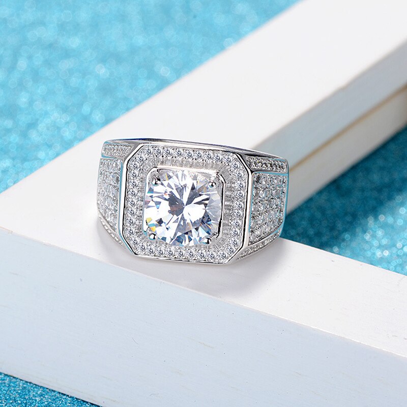 Bold Radiance Adjustable Zircon Big Stone Ring for Men made of brass and zircon, available in sizes US 7 to 9 – Artificial Jewellery Online in Pakistan