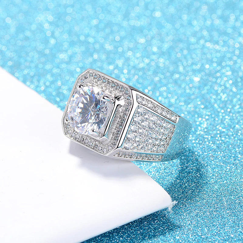 Bold Radiance Adjustable Zircon Big Stone Ring for Men made of brass and zircon, available in sizes US 7 to 9 – Artificial Jewellery Online in Pakistan - S