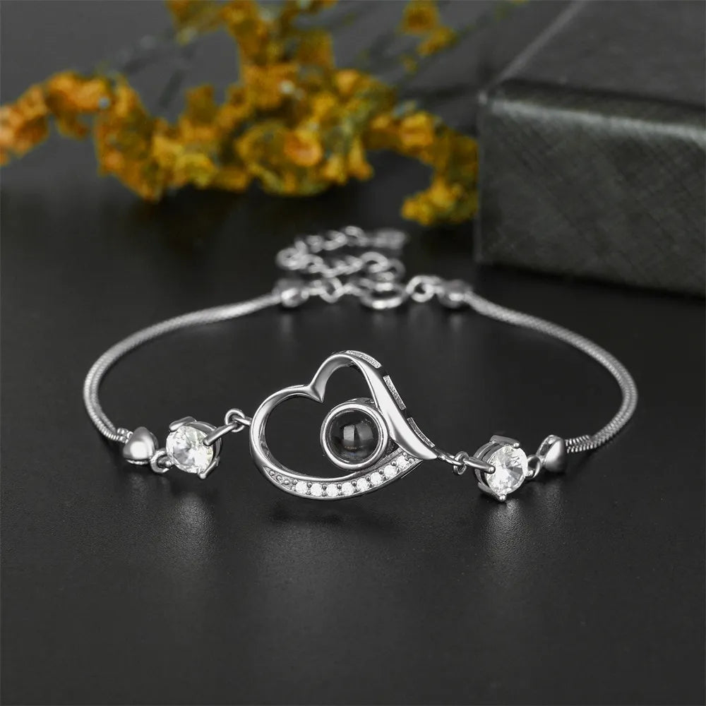 Elegant Love Bracelet with Hidden Message Projection – Gulnaz Fashion Premium Jewelry in Pakistan