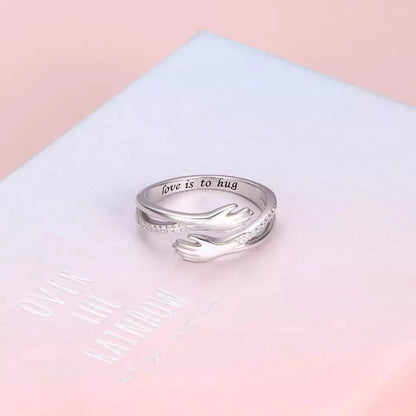 Stylish zircon hug ring in brass – trending piece at Eva & Esh jewellery store Pakistan