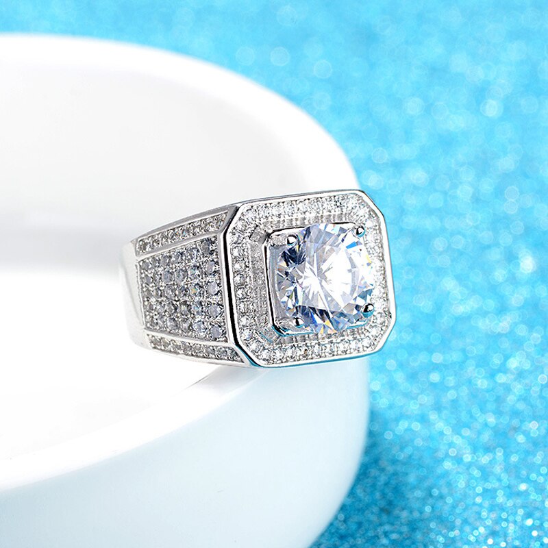 Bold Radiance Adjustable Zircon Big Stone Ring for Men made of brass and zircon, available in sizes US 7 to 9 – Artificial Jewellery Online in Pakistan - S1