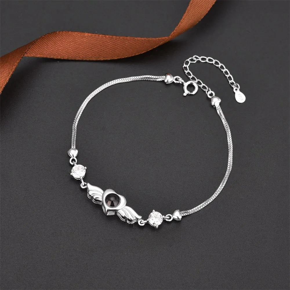 Romantic Heart Projection Bracelet for Her – Gulnaz Fashion Premium Jewelry in Pakistan
