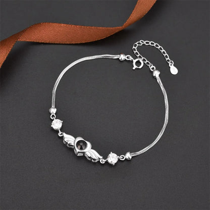 Romantic Heart Projection Bracelet for Her – Gulnaz Fashion Premium Jewelry in Pakistan