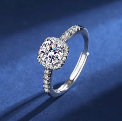 GRA 1 Carat Moissanite Diamond Ring