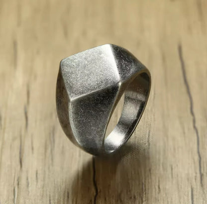 Stylish Stainless Steel Square Ring for Men