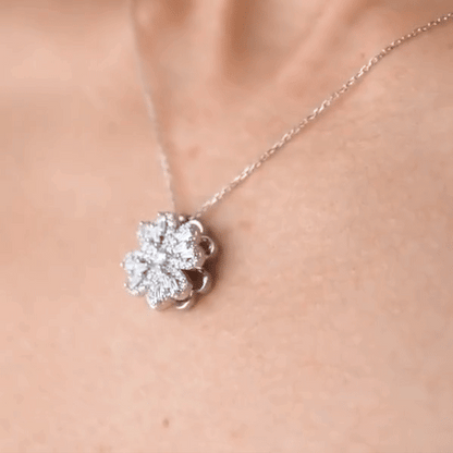 Lucky Clover Spinner Necklace for Women - Affordable artificial jewellery in pakistan