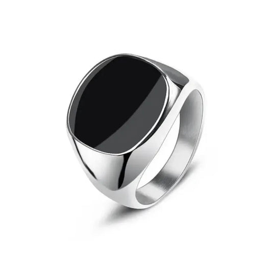 Black Square Ring For Men