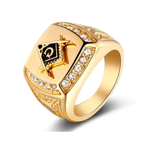 Gold Masonic Ring for Men – Bold & Stylish Freemason Jewelry 