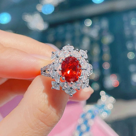 Front view of Timeless Princess Ruby 925 Silver Ring – Best Jewelry Store Online in Pakistan