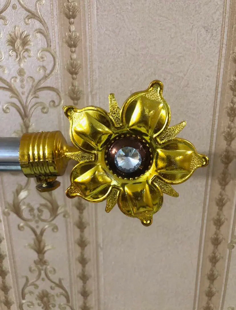 Decorative Yellow Curtain Rod Finial Holder