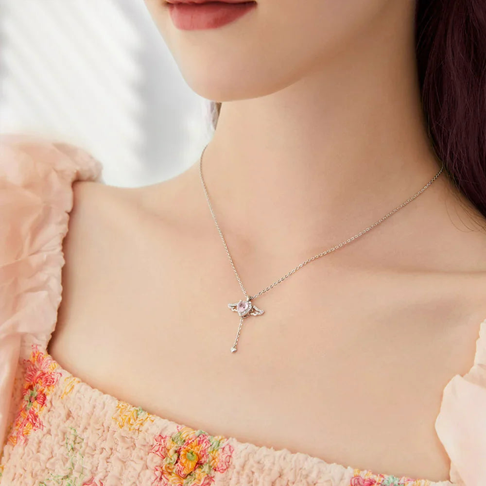 Model wearing flying angel necklace – Best Jewelry Store Online in Pakistan
