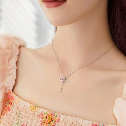 Model wearing flying angel necklace – Best Jewelry Store Online in Pakistan
