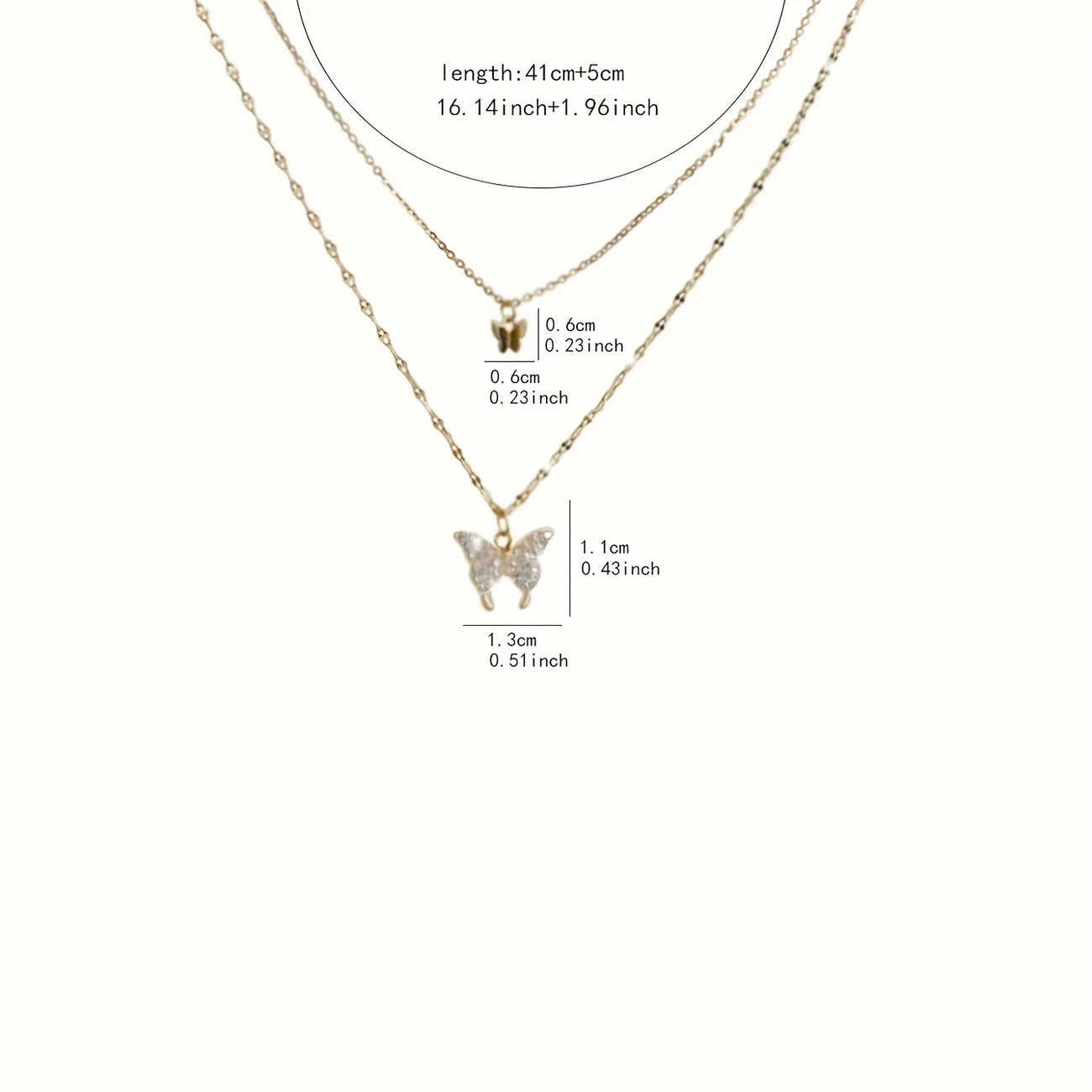 Stylish Women’s Layered Chain Necklace – Affordable Artificial Jewelry in Pakistan - Size Guide