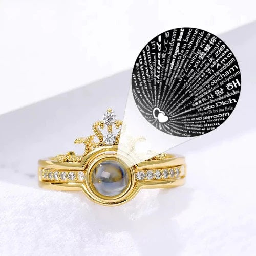 100 Languages I Love You Ring in gold – romantic projection jewelry for couples from Artificial Jewellery Online in Pakistan