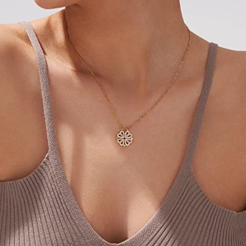 four leaf clover magnetic necklace