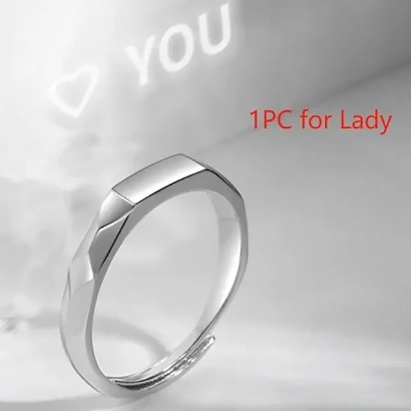 Silver ring on a light gray background with text '1PC for Lady'.