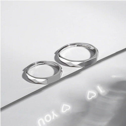 Light Sculpted “I Love You” Rings For Couples – Set Of 2