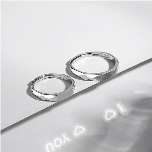 Light Sculpted “I Love You” Rings For Couples – Set Of 2